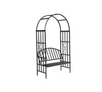 Arche à rosiers gloriette jardin avec banc métal gloriette