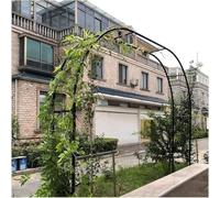 SEVSO Arche À Rosiers Jardin Extérieure,Arcade Arceau À Rosiers Décoratif en Treillis,Robuste Arche en Métal pour Pergola,pour Arches De Mariage,Toutes Sortes De Vignes De Plantes,Noir,W2.4M*H2.2M