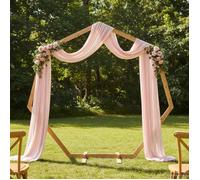 vidaXL Arche de mariage Design minimaliste Bois de pin Marron clair 221 x 92 x 216 cm