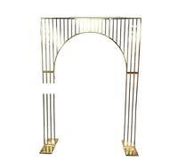 Arche Arche plaquée Or, 1 ou 3 pièces, Cadre carré for Toile de Fond Mariage, Support Fleurs, Accessoires décoration fête en Plein air, étagère dorée, vitrine(B 2.4M x 1.6M 1pcs)