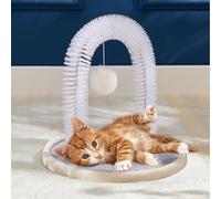Arche Autonettoyante pour Chat - Brosse De Grattage en Arche pour Chats avec Coussin Grattatoire | Accessoire pour Animal Résistant, Jouet à Gratter pour Chaton Adulte