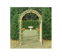 vidaXL Arche de jardin avec treillis 141×97×243 cm Bois de pin massif imprégné Beige