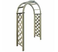Arche avec treillis Bois de pin vert imprégné Brun