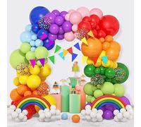 Arche Ballon Arc-en-ciel Arch Kit, 148 pièces de Guirlande de Ballons Colorés pour Fête d'Anniversaire Multicolore, Mariage, Anniversaire, Baby Shower, Décorations de fête