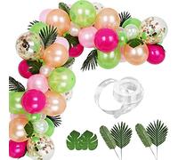 Arche Ballon, Ballons Anniversaire, Arche Ballon Anniversaire, Feuilles Tropicales Decoration Kit, Guirlande De Ballons Tropicaux, Pour La DéCoration De FêTe, ThèMe Tropical, FêTe De Plage