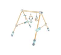 Arche D¿Éveil Bois Bébé, Réglable En Hauteur Bleu Bleu