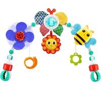 Arche D'activités Articulée pour Bébés et Tout-Petits,Jouets de Landau,Arche de Poussette,Arche d'Éveil pour Poussette avec Moulin à Vent,Hochet, Jouets Ajustables, pour transats, Jouet de Landau