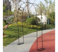 Arche d'arbre de jardin en acier pour plantes grimpantes - Parfait pour pelouse, terrasse, cour et décoration de mariage, 1. Large x 2. Haut, cadre noir durable