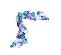 Arche de 100 Ballons Violets Bleus et Blancs - MARCO -
