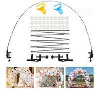 Arche de Ballon de Table, Arche Ballon Anniversaire Kit, Kit d'Arche de Ballons Réutilisable, Support d'Arche de Ballon Réglable, Balloon Arched Kit, pour Anniversaire, Mariage