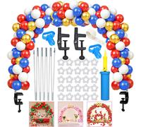 Arche De Ballon,Kit D'Arche De Ballon,Support De Ballon De Table Réglable,Kit Arche Ballon Table,Kit D'Arche De Ballon Semicirculaire,Pour Anniversaire,Mariage,Noël,Fête,Halloween(Blanc)