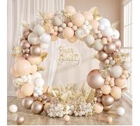 Arche de ballons 113 pièces - Champagne or orange blanc - Caoutchouc - Rond - 30 x 20 x 2 cm