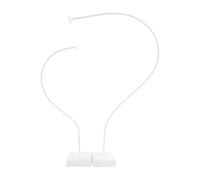 Arche de ballons pour mariage, support de ballon, kit d'arche de mariage flexible avec socle, 1,5 m + 2,5 m - Blanc