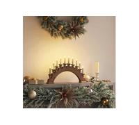 Arche de Bougies de Noël avec 10 Bougies LED Marron, Salon, déco traditionnelle, scène de Noël, arche de bougie LED, 42019707