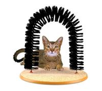 Arche de chat en PVC - Appareil de massage pour chat - Brosse de soin avec à gratter pour chatons - Appareil de massage du visage et du corps pour animaux de compagnie à la maison