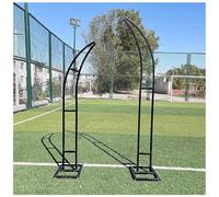 Arche de fond en métal - Cadre d'arche de mariage pour fêtes d'anniversaire, événements, photomatons (noir réglable, 1,8 m à 2,1 m)