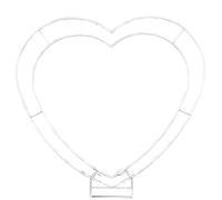 Arche de fond en métal pour mariage, arche de ballons en forme de cœur, arche de mariage en métal pour décoration de fête d'anniversaire (blanc)