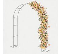 Arche De Jardin 120cm 140cm 180cm 200cm 280cm 300cm 350cm Large Arcade De Rosier Robuste Tonnelle De Jardin pour Plantes Grimpantes Mariage Décoration Extérieure(White,1.20m*2.20m*40cm)