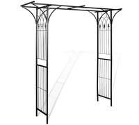 Arche de jardin en métal noir VIDAXL - 200 x 52 x 204 cm