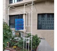 Arche De Jardin, Arbre De Support De Tonnelle De Rose, Arche De Pergola Décorative Demi-latérale, Tuyau en Acier Enduit De PE, Isolation Thermique - Décoration De M, White, W300xH240x40cm