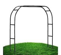 Arche de Jardin Arche de Mariage en Metal 120cm 140cm 160cm 180cm 200cm 240cm 280cm Large Arceau à Rosiers pergola Noir (Color : Noir, Size : 240cm x 220cm)