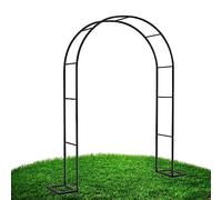 Arche de Jardin Arche de Mariage en Metal 120cm 140cm 160cm 180cm 200cm 240cm 280cm Large Arceau à Rosiers pergola Noir (Color : Noir, Size : 200cm x 230cm)