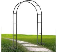Arche de jardin Arcos de Jardín - Treillis blanc/noir pour roses grimpantes, tonnelle décorative pour fêtes dans le jardin, cérémonie extérieure, tonnelle de terrasse, décoration de jardin