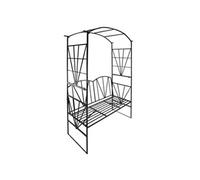 Arche De Jardin Banc 2 Places Métal Thermolaqué Noir Noir