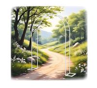 Arche de jardin avec base pour plantes grimpantes, treillis de roses pour mariages, fêtes et cérémonies, largeur réglable de 120 à 300 cm, couleurs : noir, blanc, vert (L280 x H220 cm)