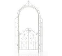 Arche de jardin avec portillon GRENADA - Couelur, Blanc antique G