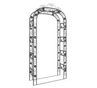 Arche de jardin - Noir - 116x45x240 cm - Acier - Structure robuste - Utilisations multiples