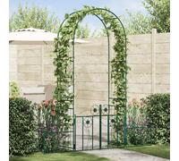 vidaXL Arche de jardin Uni Noir 102 x 50 x 218 cm – jardinières rectangulaires, matériaux durables