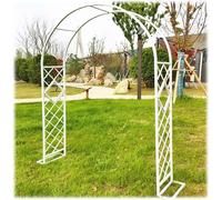 Arche de jardin blanche pour plantes grimpantes, treillage en métal, arche de rose, 200 x 230 cm, supports de vignes et fleurs, décoration extérieure durable, idéale pour les allées de jardin