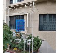 Arche de jardin blanche - Support de rosace - Pergola décorative - Demi-côté - Tuyau d'acier avec revêtement en polyéthylène - Isolation thermique - Décoration de mariage - Décoration de jardin