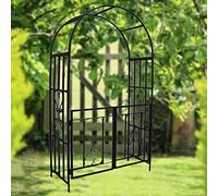 Arche de jardin décorative en métal avec portail résistant aux intempéries pour plantes grimpantes en plein air, treillis durable pour l'aménagement paysager et le support des plantes