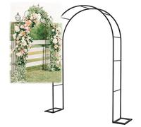 Arche de jardin décorative en métal pour plantes grimpantes en plein air pour mariage, fête d'anniversaire, quinceaneras, patio et pelouse, blanc, 1,8 x 2, pergola