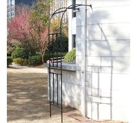 Arche de Jardin Demi-côté 240cm/94in Pergola en Treillis Arche de Jardin Robuste Tonnelles de Mariage en métal Arches de Support pour Plante grimpante à Roses résistante aux intempéries(Size:60x240x40