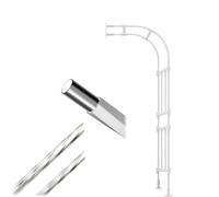 Arche de Jardin Demi-côté, tonnelle de Jardin Robuste Résistante Aux Intempéries, 3.0x2.4m 1.8x2.4n 0.6x2.4m 3.5mx2.67m Treillis De Arche Plante Grimpante Cadre en Acier(White,150x240x45cm)