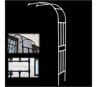 Arche de Jardin Demi-Mur for Plantes d'extérieur, Portail d'entrée, allées, Arche à rosiers à Monter soi-même(White,240x260x40cm)