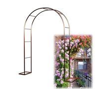Arche de jardin d'extérieur en métal pour plantes grimpantes, roses et vignes - Support de décoration de mariage, montage libre, cadre marron robuste, 1,4 x 2,3 m