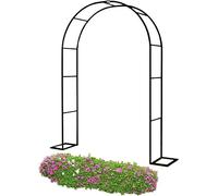 Arche de jardin d'extérieur pour plantes grimpantes, tonnelle de mariage avec base en métal 350 cm, 180 cm, 240 cm, 140 cm, 120 cm, noir et blanc, 1,4 m x 2,3 cm (l x H)