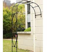 Arche de jardin élégante en métal pour décoration extérieure, demi-treillis noir pour plantes grimpantes, support d'arbre, 150 x 240 cm, treillis de jardin durable pour l'aménagement paysager.