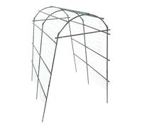 Arche de jardin en acier, 183 x 115 x 230 cm, treillis de jardin DIY avec filet en nylon, 31 boucles de fixation, 9 barres transversales, arche de jardin pour plantes grimpantes, tuteur et arche