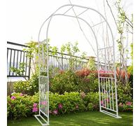 Arche de jardin en acier, arche de mariage en métal pour cérémonie et fêtes, treillis d'escalade, 2,3 m de haut x 1,4/1,8/2,2/2,6/3/3,4 m de large (vert, largeur 2,6 m x hauteur 2,3 m)