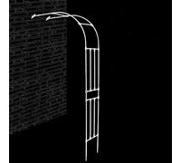 Arche de jardin en acier blanc - Treillis métallique pour plantes grimpantes, parfait pour soutenir les vignes et les citrouilles, décoration extérieure de 76 cm, amélioration du paysage de jardin