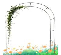 Arche de Jardin en Acier Inoxydable, 240cm Haut X 38cm Large, Treillis pour Rosiers Plantes Grimpantes, Intérieur Extérieur, Décoration de Mariage et Réception(220 * 240 * 38cm)