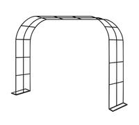 Arche de jardin en acier inoxydable de 350 cm, pergola d'extérieur et pour plantes grimpantes, décoration de pelouse, cérémonie de mariage et décoration de fête (noir)