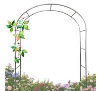 Arche de jardin en acier inoxydable pour plantes grimpantes - 240 cm de hauteur x 260 cm de largeur parfaite pour les roses et le soutien de mariage Décoration de treillis extérieur