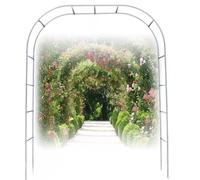 Arche de jardin en acier inoxydable pour roses grimpantes Largeur réglable 150-350 cm Décoration de mariage Support de plante d'extérieur 3,5 m l x 2,4 m H & Décoration de jardin élégante