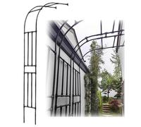 Arche de jardin en acier pour plantes grimpantes, facile à installer, 150 cm de large x 270 cm de haut, parfaite pour la décoration et le soutien du jardin